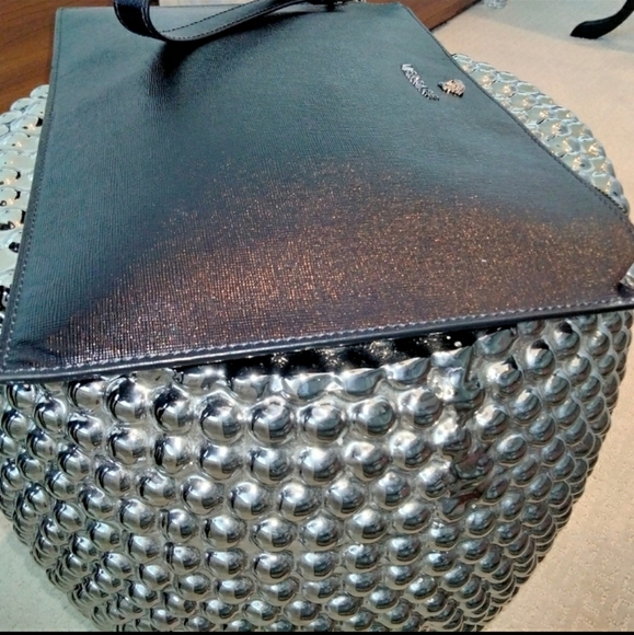 COPY - Versace authentic leather clutch with wristlet strap and silver hardware. - Picture 6 of 12